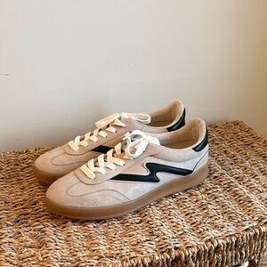 Madden Girl Beige and Black Sneakers